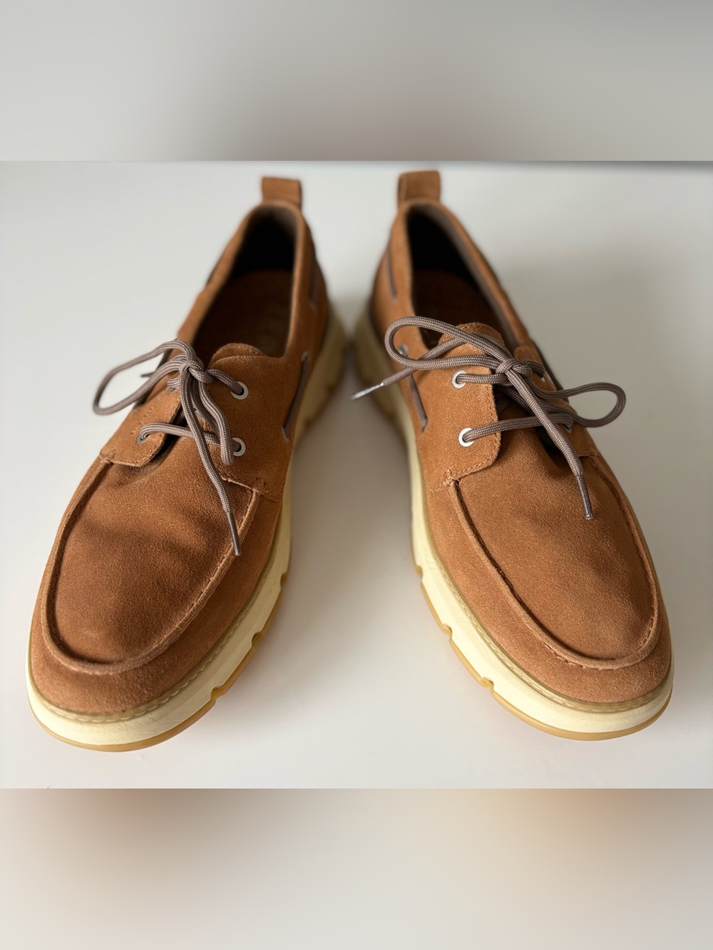 Cole Haan Men’s Grand 360 Suede Boat Shoes Brown Size 11.5